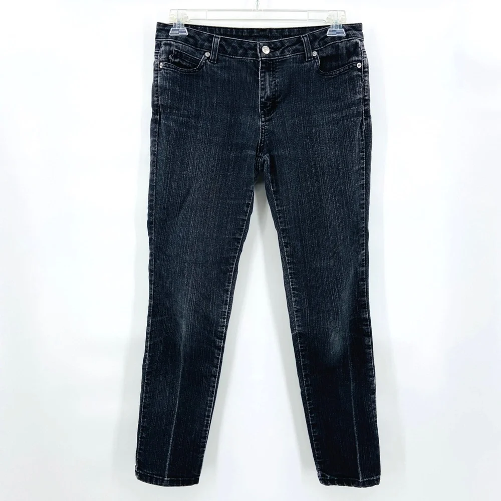 MICHAEL KORS Black Dark Wash Slim Denim Jeans Size 8